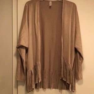 🆕Boho Festival Ready Bolero💛Trend Alert! Soft Faux suede Bolero/Jacket! Tan! M